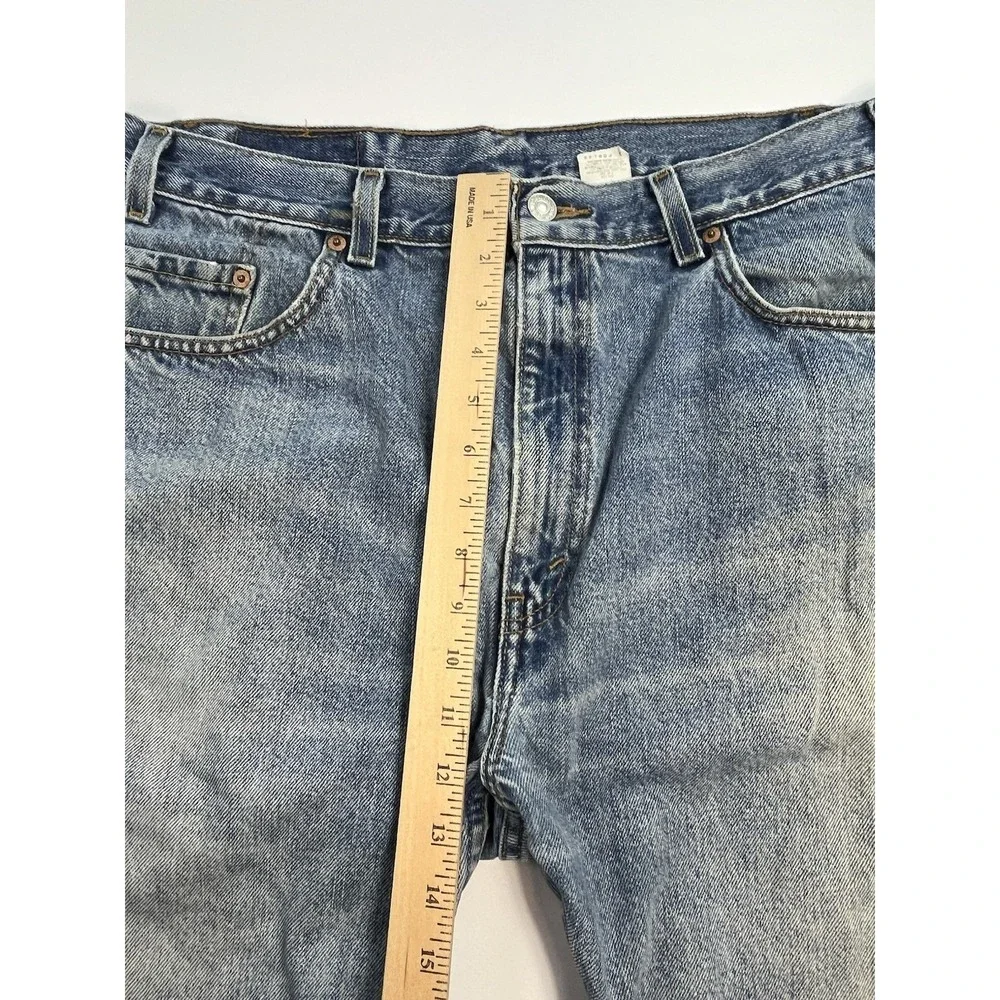 Vintage Levi's 505 Regular Fit Straight Leg Jeans Blue Denim Mens 38x32 (36x31)